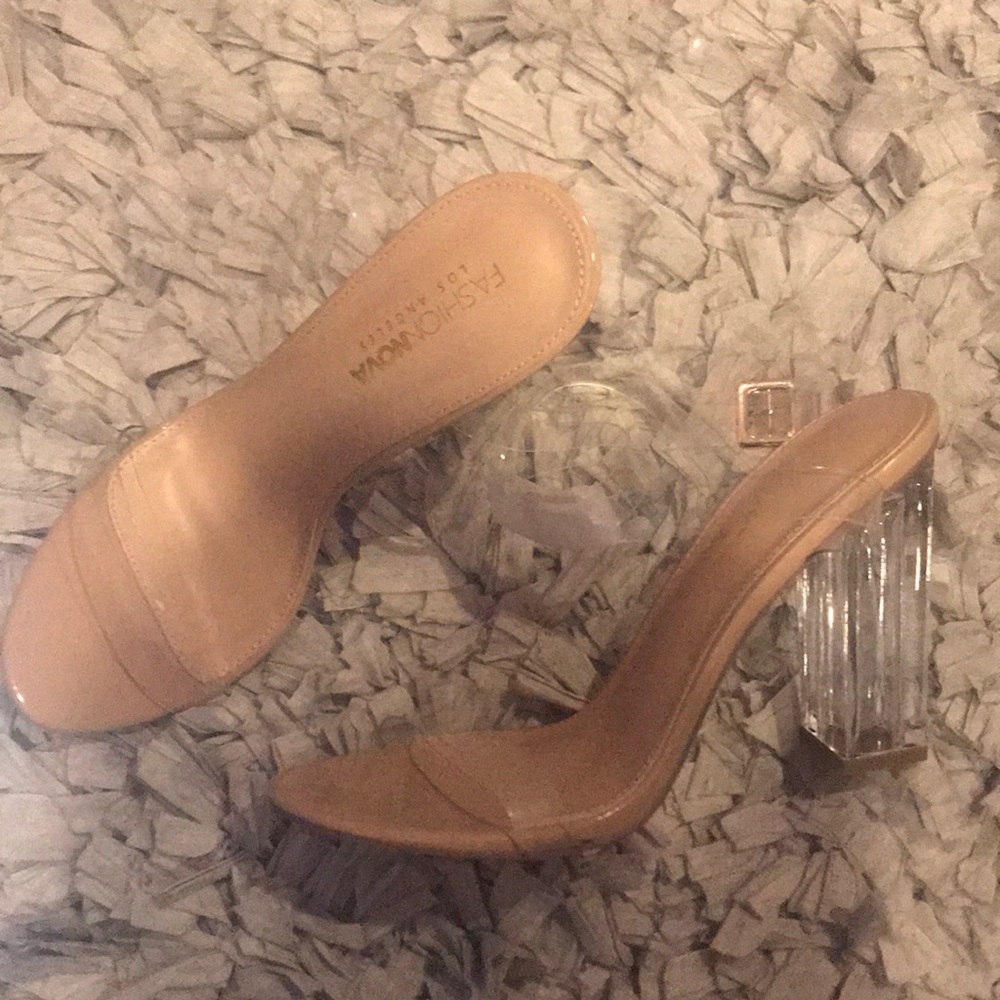 Clear heels